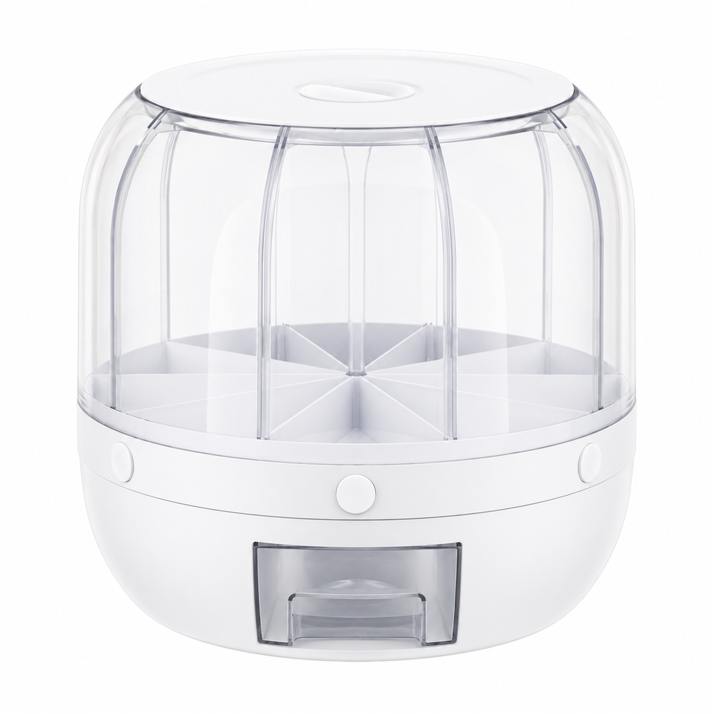Rotating 6-Grid Grain & Cereal Dispenser